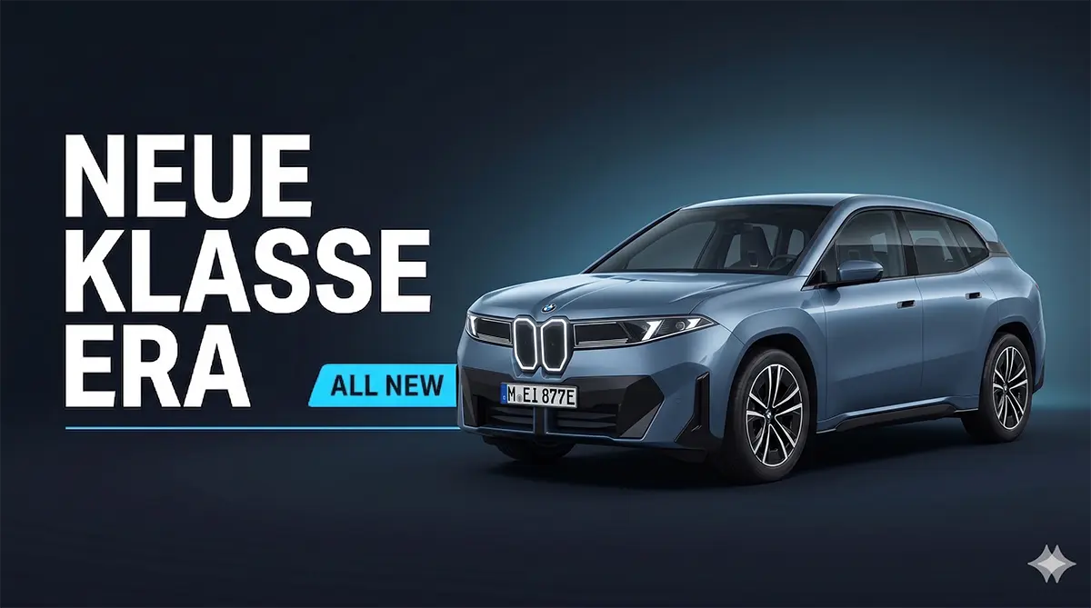 BMW iX3 전기 SUV의 3/4 프론트 앵글 마케팅 렌더로, 세로형 일루미네이티드 키드니 그릴과 LED 헤드램프가 강조된 노이어 클라쎄 플랫폼 기반 이미지